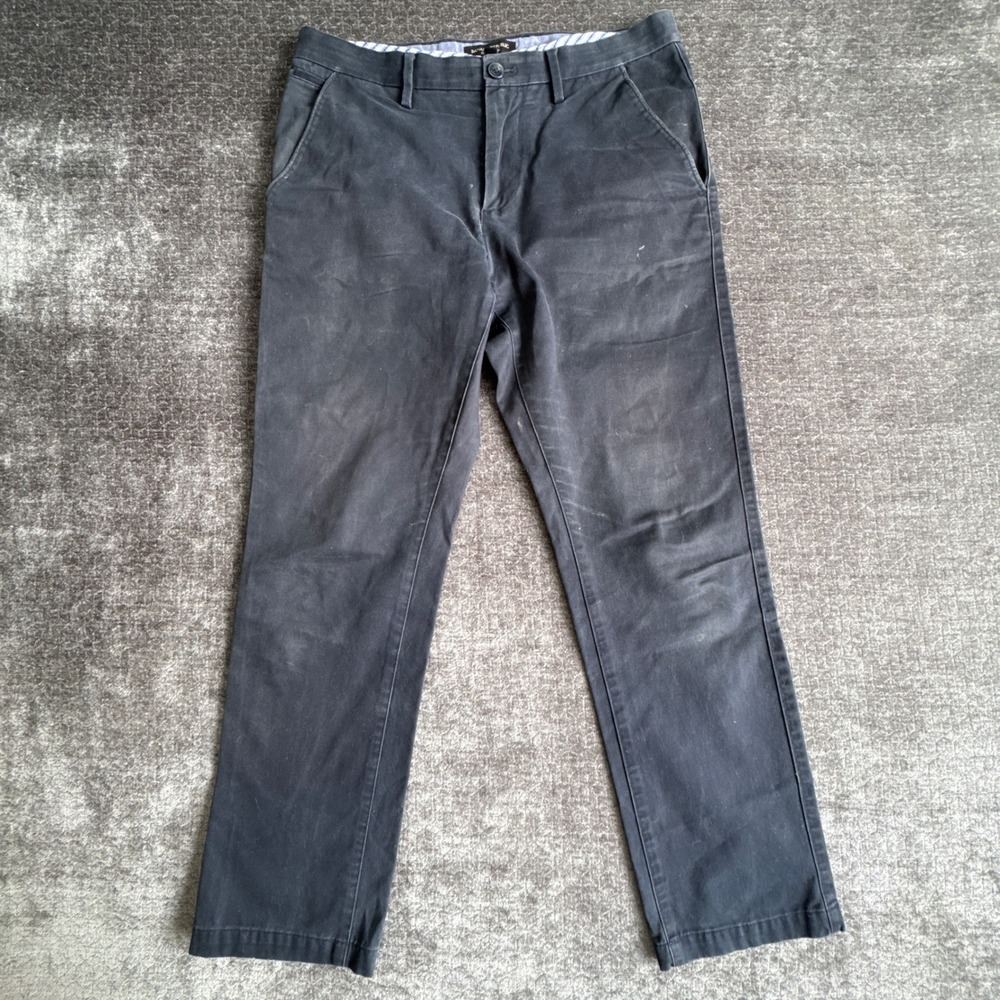 Banana Republic Kentfield Chino Pants Mens 30x30 Gray Cotton Straight Mid Rise